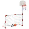 vidaXL Dětsk&aacute; fotbalov&aacute; a basketbalov&aacute; sada s m&iacute;či 98 x 50 x 70 cm