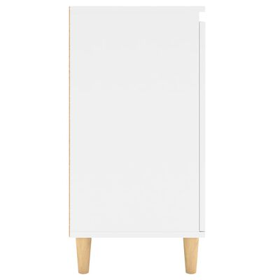 vidaXL Příborník s dřevěnými nohami bílý 60 x 35 x 70 cm dřevotříska