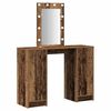 vidaXL Kosmetick&yacute; stůl Hněd&aacute; 102 x 33 x 135 cm Kompozitn&iacute; dřevo