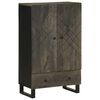 vidaXL Skř&iacute;ň highboard čern&aacute; 60x33x100 cm masivn&iacute; mangovn&iacute;kov&eacute; dřevo