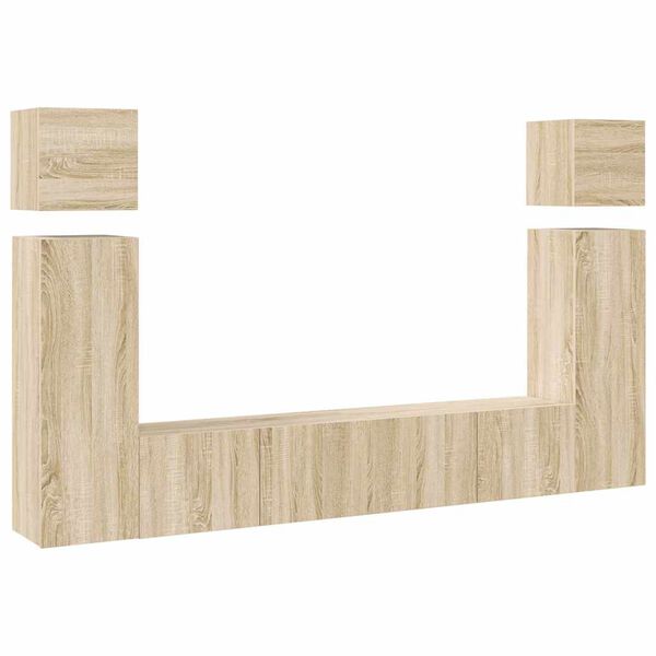 vidaXL 8d&iacute;ln&yacute; set TV skř&iacute;něk dub sonoma kompozitn&iacute; dřevo