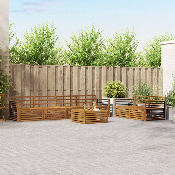 vidaXL Venkovn&iacute; pohovkov&aacute; souprava 7 pcs Př&iacute;rodn&iacute;