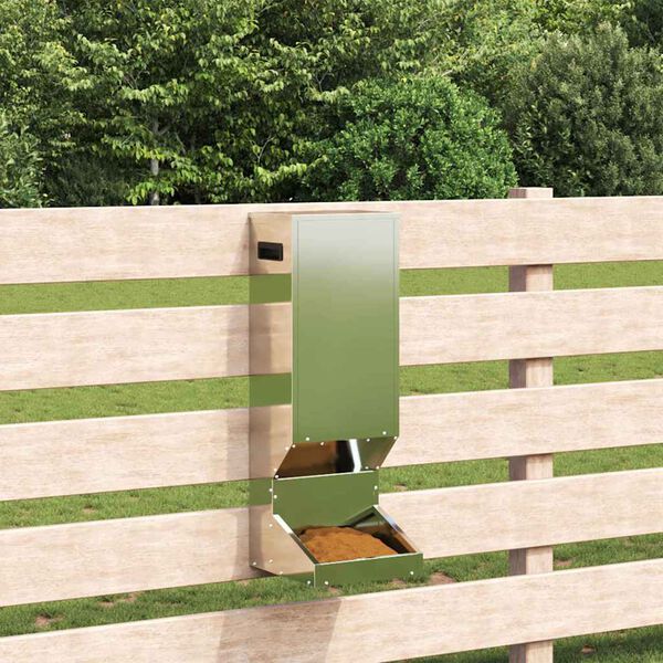 vidaXL Krm&iacute;tko pro jeleny Stř&iacute;brn&aacute; 28 x 30 x 80 cm Pozinkovan&aacute; ocel