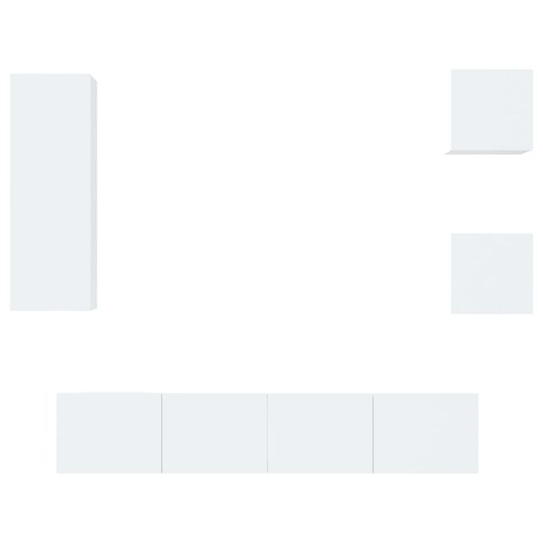 vidaXL 5dílný set TV skříněk bílý s vysokým leskem kompozitní dřevo