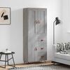 vidaXL Skříň highboard šedá sonoma 69,5 x 34 x 180 cm kompozitní dřevo