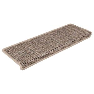 vidaXL Samolep&iacute;c&iacute; n&aacute;&scaron;lapy na schody vzhled sisal 15ks 65x21x4cm b&eacute;žov&eacute;