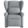 vidaXL Elektrick&eacute; zvedac&iacute; polohovac&iacute; křeslo světle &scaron;ed&eacute; textil