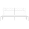 vidaXL Kovov&yacute; r&aacute;m postele s čelem b&iacute;l&yacute; 200 x 200 cm