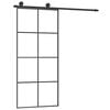 vidaXL Posuvn&eacute; dveře s kov&aacute;n&iacute;m 90x205 cm ESG sklo a hlin&iacute;k