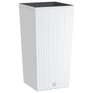vidaXL Truhl&iacute;k s odn&iacute;matelnou vložkou b&iacute;l&yacute; 11 / 26,5 l PP ratan
