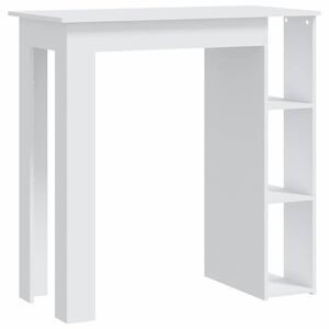 vidaXL Barov&yacute; stůl s reg&aacute;lem b&iacute;l&yacute; 102 x 50 x 103,5 cm kompozitn&iacute; dřevo