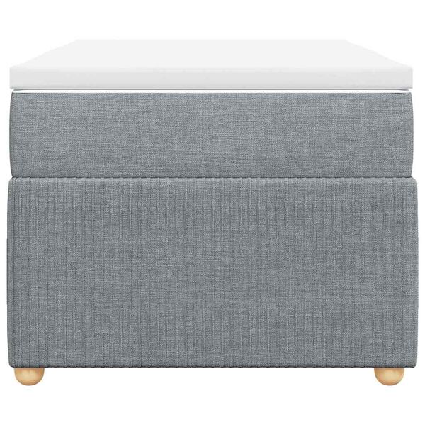 vidaXL Box spring postel s matrac&iacute; světle &scaron;ed&aacute; 80 x 200 cm textil