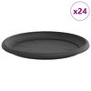 vidaXL Kruhov&yacute; květinov&yacute; t&aacute;cek 24 pcs Čern&aacute; &Oslash; 27 x 2,5 cm Plast