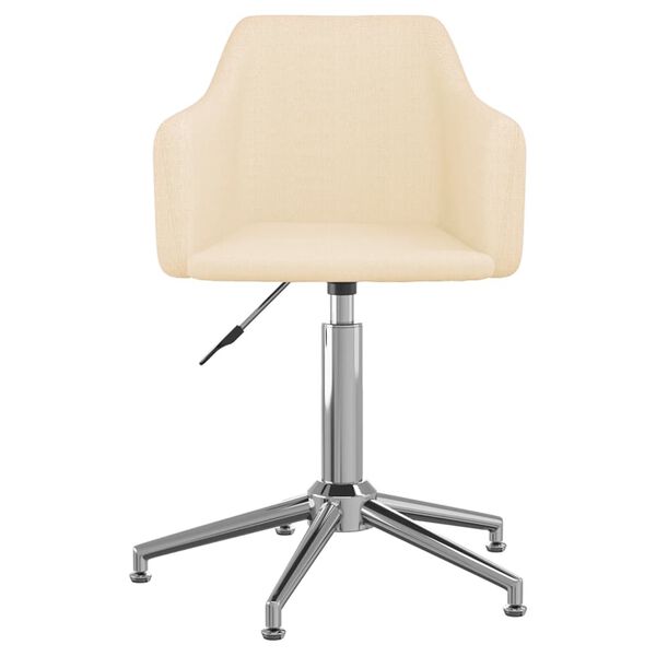 vidaXL Otočn&eacute; j&iacute;deln&iacute; židle 2 ks kr&eacute;mov&eacute; textil