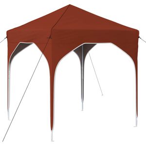 vidaXL P&aacute;rty stan s v&yacute;suvn&yacute;m st&aacute;nkem 194 x 194 x 245 cm Cihlov&aacute;
