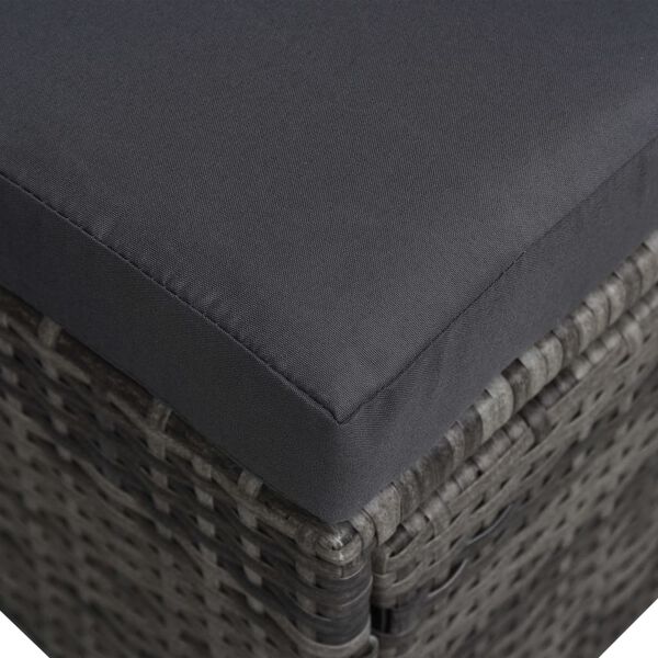 vidaXL 9d&iacute;ln&aacute; zahradn&iacute; sedac&iacute; souprava se stř&iacute;&scaron;kou polyratan antracit