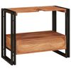vidaXL Skříňka pod umyvadlo s policí Masivní akáciové dřevo a železo
