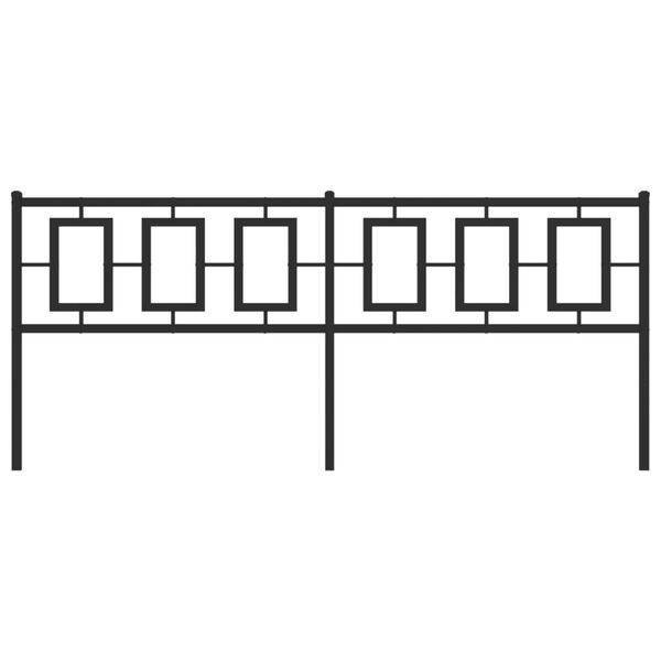vidaXL Kovové čelo postele černé 193 cm