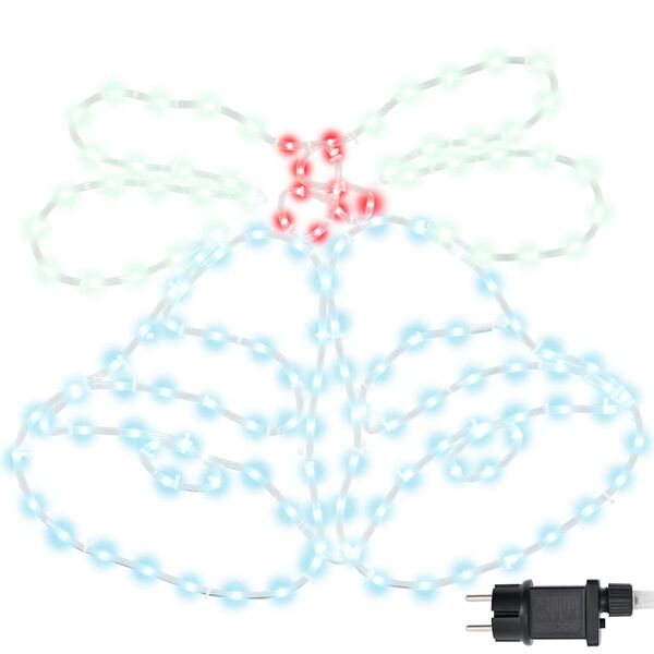 vidaXL V&aacute;nočn&iacute; zvon s 144 LED diodami V&iacute;cebarevn&yacute; 57 x 47,5 cm PVC