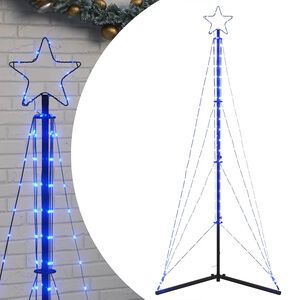 vidaXL LED v&aacute;nočn&iacute; stromek 363 modr&yacute;ch LED diod 182 cm
