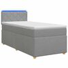 vidaXL Postel boxspring s matrac&iacute; Světle &scaron;ed&aacute; 100 x 200 cm Textil