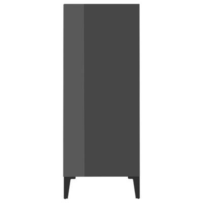 vidaXL Příborník šedý s vysokým leskem 57 x 35 x 90 cm dřevotříska