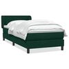 vidaXL Box spring postel s matrac&iacute; tmavě zelen&aacute; 100x210 cm samet