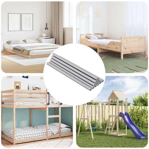 vidaXL Z&aacute;vitov&aacute; tyč 900 pcs Stř&iacute;brn&aacute; Ocel