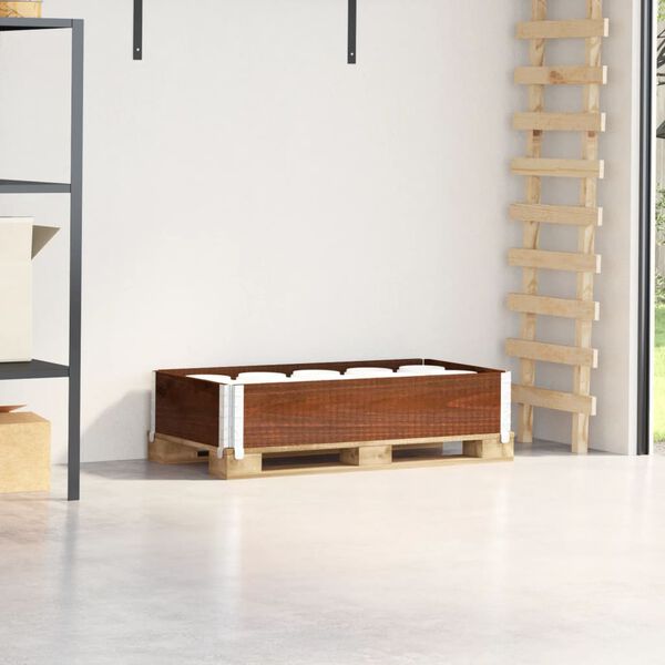 vidaXL Paletov&yacute; n&aacute;stavec hněd&yacute; 100 x 50 cm masivn&iacute; borov&eacute; dřevo