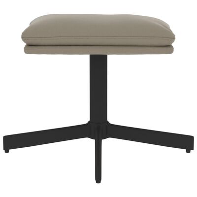 vidaXL Relaxační křeslo se stoličkou světle šedé samet