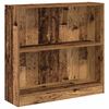 vidaXL Knihovna old wood 80 x 24 x 76 cm kompozitn&iacute; dřevo