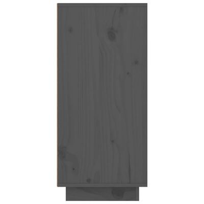 vidaXL Příborník šedý 111x34x75 cm masivní borové dřevo