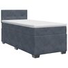 vidaXL Postel boxspring s matrac&iacute; s čelo Tmavě &scaron;ed&aacute; 80 x 200 cm Samet