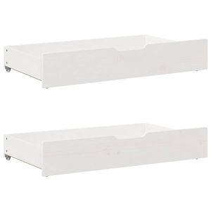 vidaXL Z&aacute;suvky pod postel 2 ks b&iacute;l&eacute; 95 x 55 x 17 cm masivn&iacute; borovice