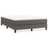 vidaXL R&aacute;m postele s boxspringem &scaron;ed&aacute; 140 x 190 cm uměl&aacute; kůže