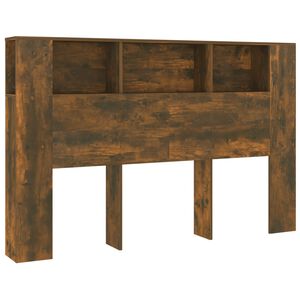 vidaXL Čelo postele s &uacute;ložn&yacute;m prostorem kouřov&yacute; dub 160x18,5x104,5 cm