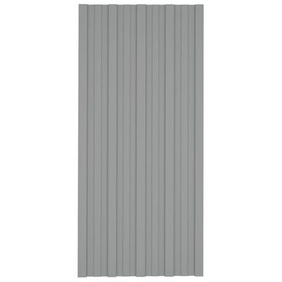 vidaXL Střešní panely 12 ks pozinkovaná ocel šedé 100 x 45 cm