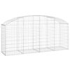 vidaXL Klenut&yacute; gabionov&yacute; ko&scaron; 200 x 50 x 80/100 cm pozinkovan&eacute; železo