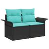 vidaXL Zahradn&iacute; sofa s pol&scaron;t&aacute;řem 141 x 62 x 69 cm polyratan