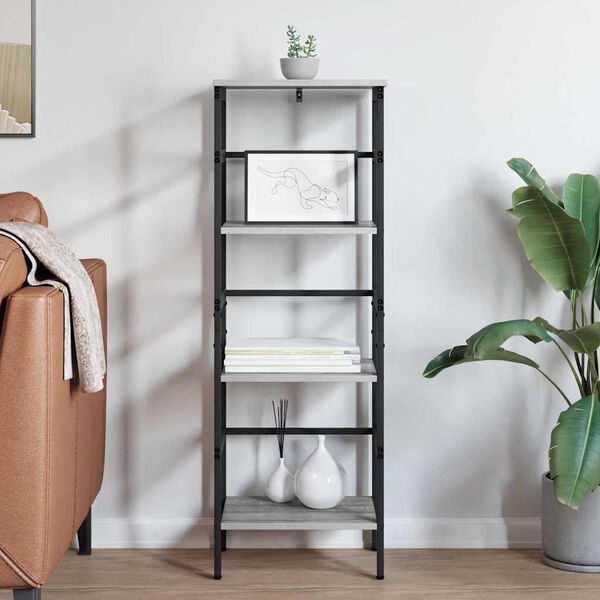 vidaXL Knihovna &Scaron;ed&aacute; Sonoma 40 x 29,5 x 115 cm kompozitn&iacute; dřevo