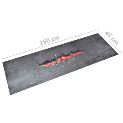 vidaXL Kuchyňský koberec pratelný Paprička 45 x 150 cm