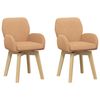 vidaXL Otočn&eacute; j&iacute;deln&iacute; židle 2 pcs Boucl&eacute; B&eacute;žov&aacute; 54 x 58 x 87 cm