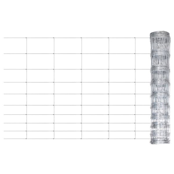 vidaXL Zahradn&iacute; plot pozinkovan&aacute; ocel stř&iacute;brn&yacute; 50 x 1 m