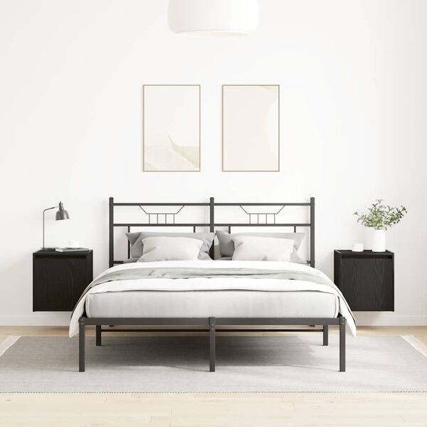 vidaXL N&aacute;stěnn&eacute; nočn&iacute; stolky 2 ks čern&eacute; 38x34x40 cm