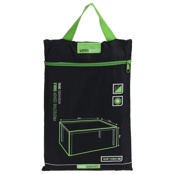 ProGarden Plachta na zahradn&iacute; stůl 165 x 115 x 80 cm čern&aacute;