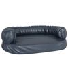 vidaXL Ergonomick&yacute; molitanov&yacute; pel&iacute;&scaron;ek pro psy modr&yacute; 75x53cm uměl&aacute; kůže