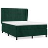 vidaXL Box spring postel s matrac&iacute; tmavě zelen&aacute; 140x200 cm samet