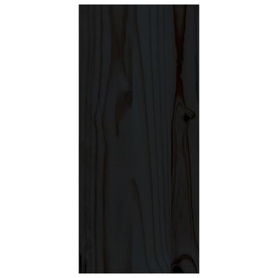 vidaXL Skříňka na víno černá 56 x 25 x 56 cm masivní borovice