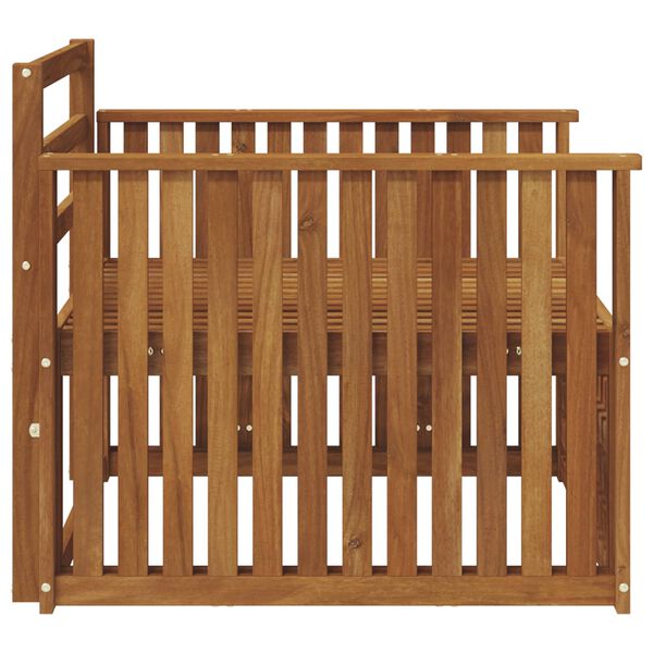 vidaXL 2 Kus Pohovka s opěrkami Masivn&iacute; ak&aacute;tov&eacute; dřevo Př&iacute;rodn&iacute;