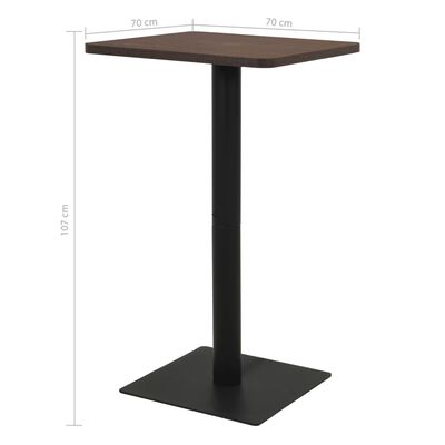 vidaXL Bistro stolek tmavý jasan 70 x 70 x 107 cm